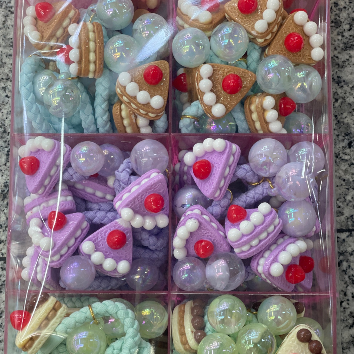 New creative accessories: hair bands, hair ties, creative cakes, cute hair bands, cute and personalized designs for little girls, essential hair ties for hair care, hair clips, creative accessories, hair ties, hair accessories, hair ties Specification image