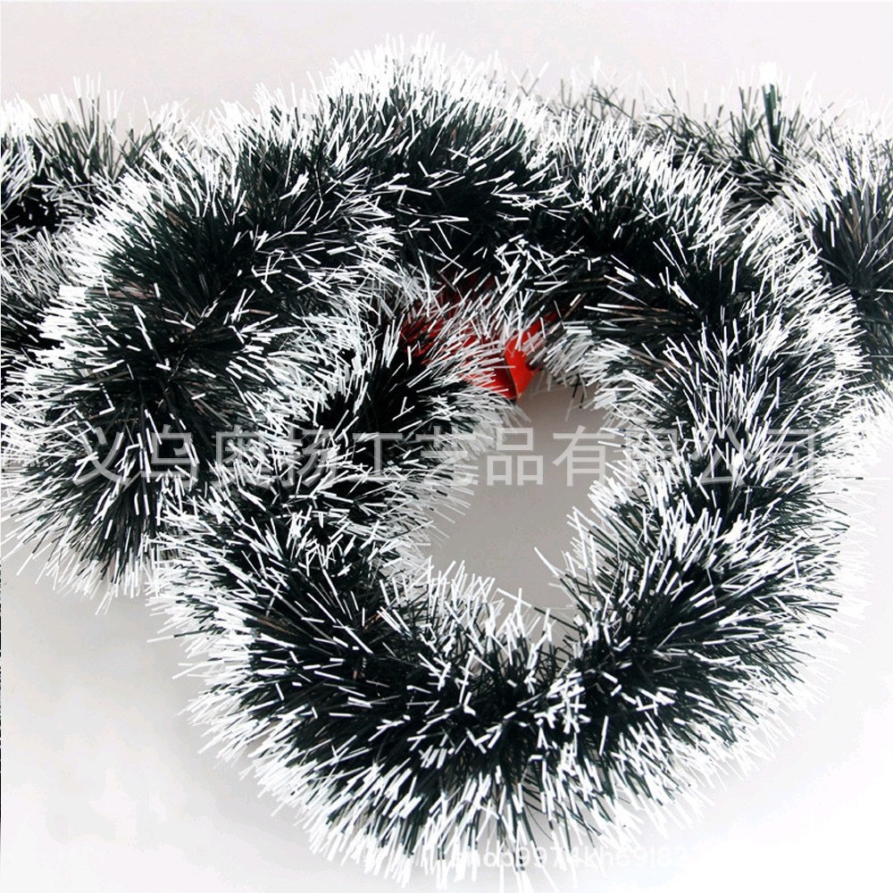 2M*9CM墨绿白边加密圣诞彩条节日派对圣诞树布置装饰跨境外贸圣诞节圣诞球植绒圣诞装饰圣诞节聖誕節遊戲圣诞节详情图6