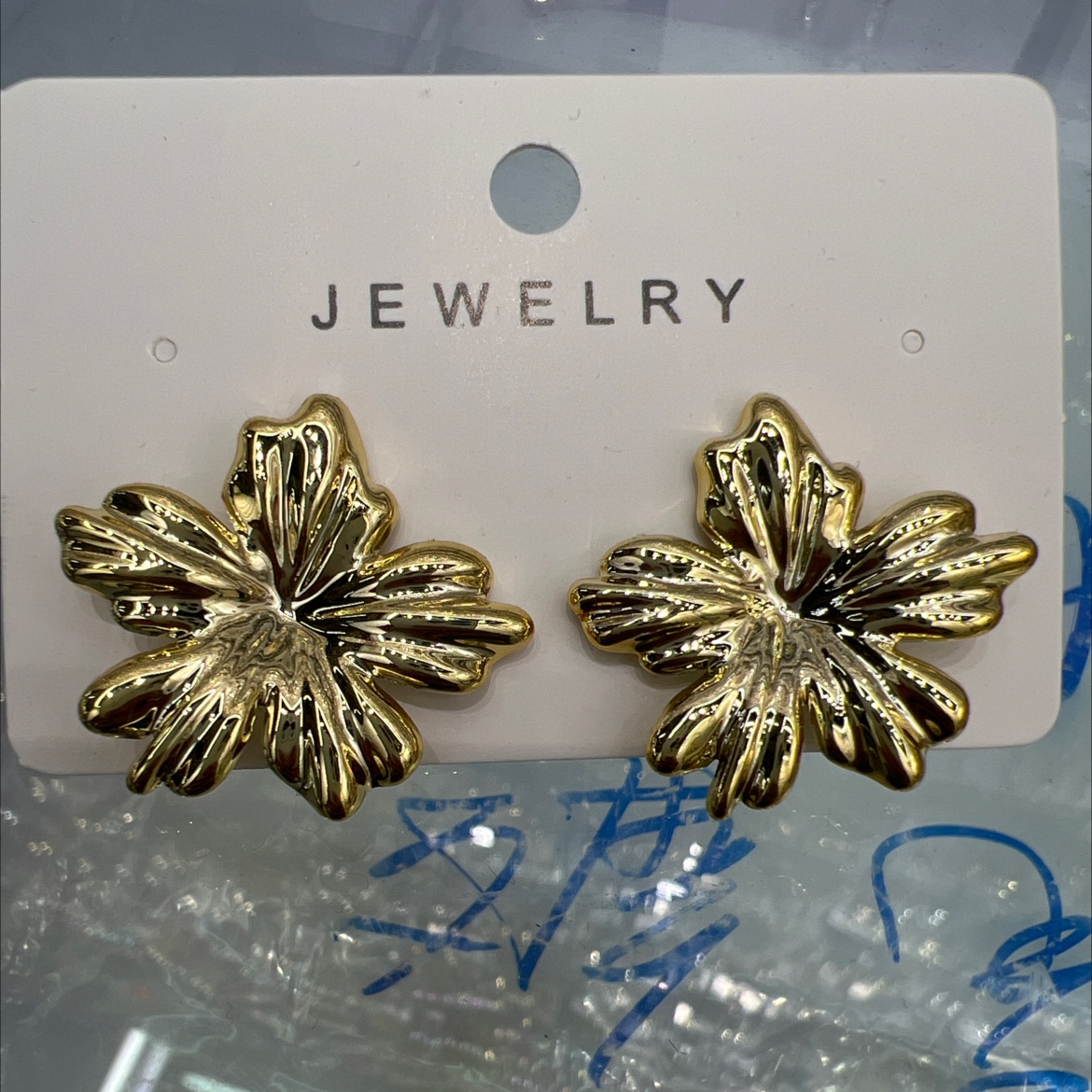 时尚简约耳钉 多彩环保耳钉 轻盈舒适耳钉饰品 不规则花