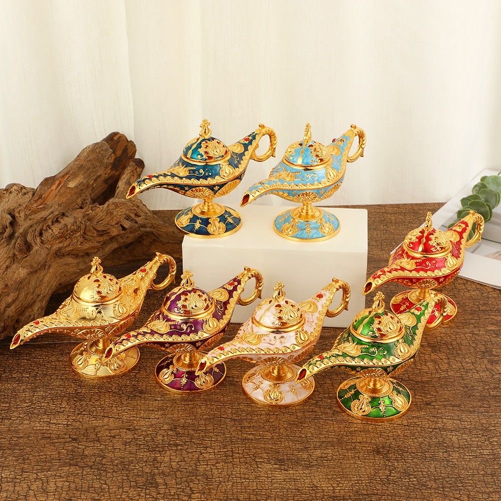 珐琅彩，阿拉丁薰香炉工艺摆件，旅游景点家居摆件