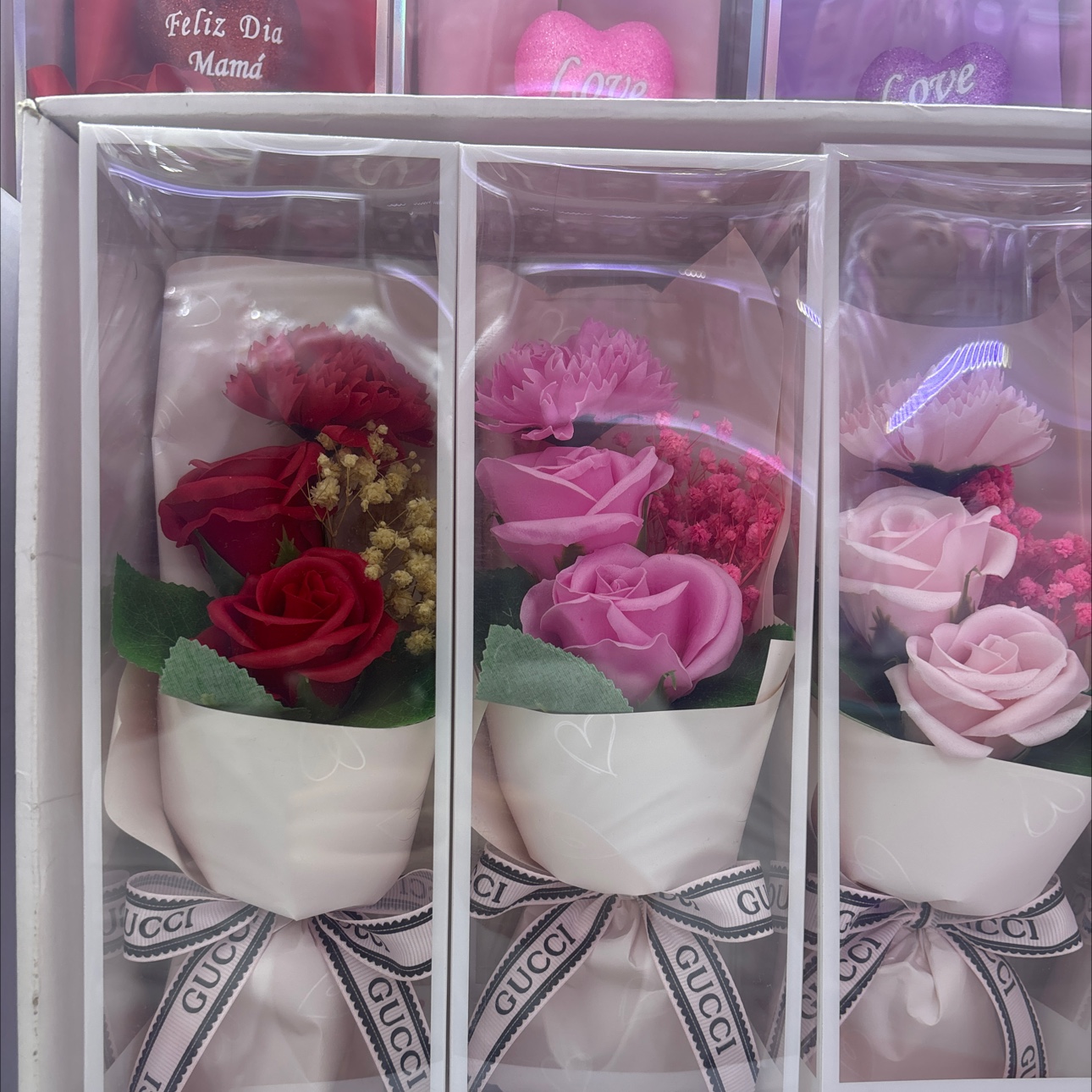 母亲节仿真花束6个装彩盒包装礼盒产品图