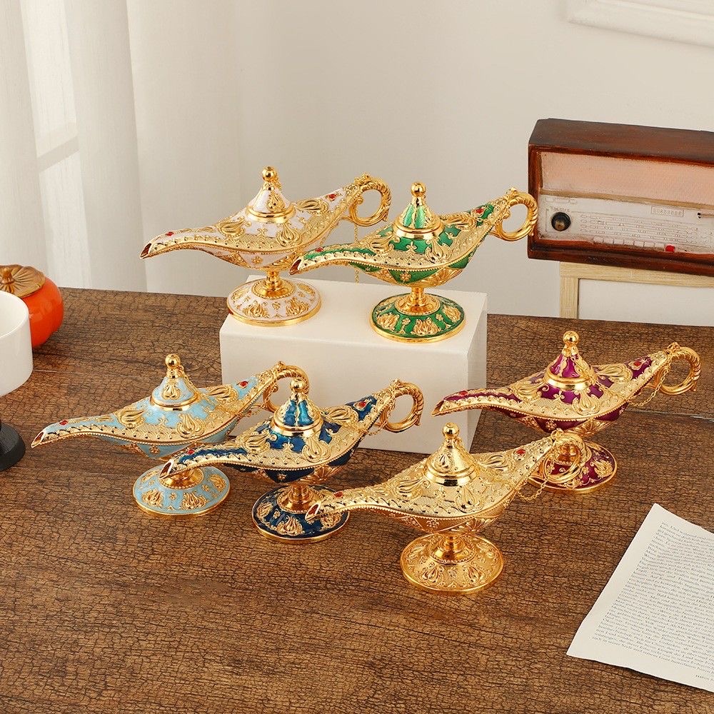 珐琅彩，阿拉丁薰香炉工艺摆件，旅游景点家居摆件详情图5