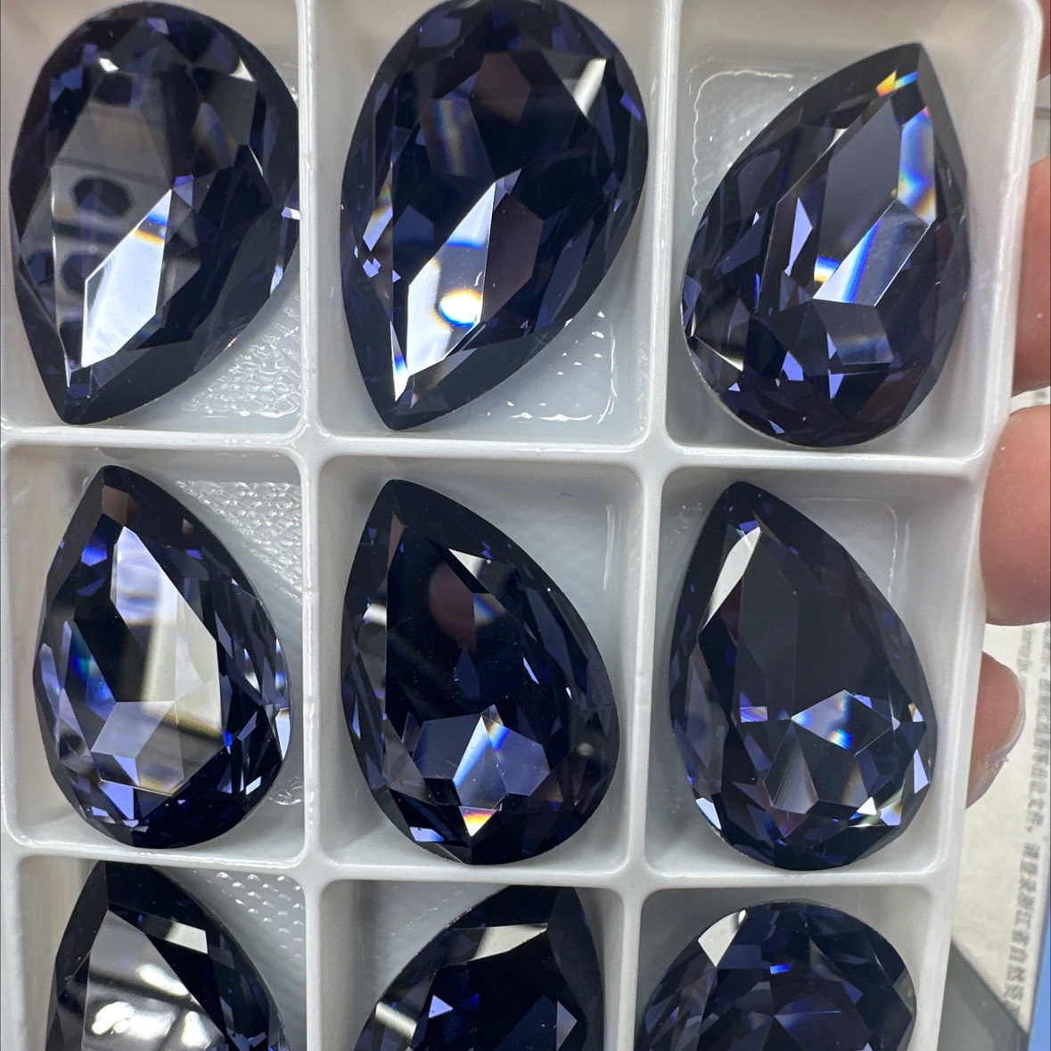 工厂直销DIY饰品美甲头饰 服装辅料 配饰 20*30 水滴K9尖底玻璃详情图6