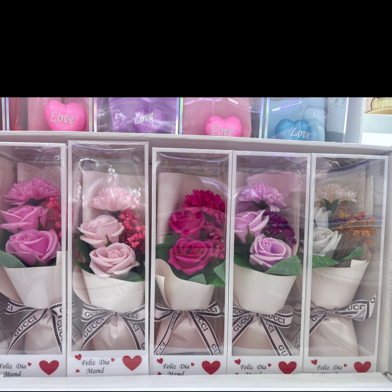 母亲节仿真花束6个装彩盒包装礼盒详情图3