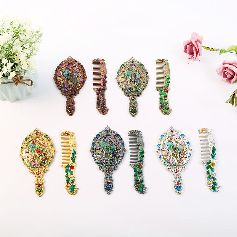 家居装饰小镜子，珐琅彩化妆镜，小套装珐琅珐琅详情图3