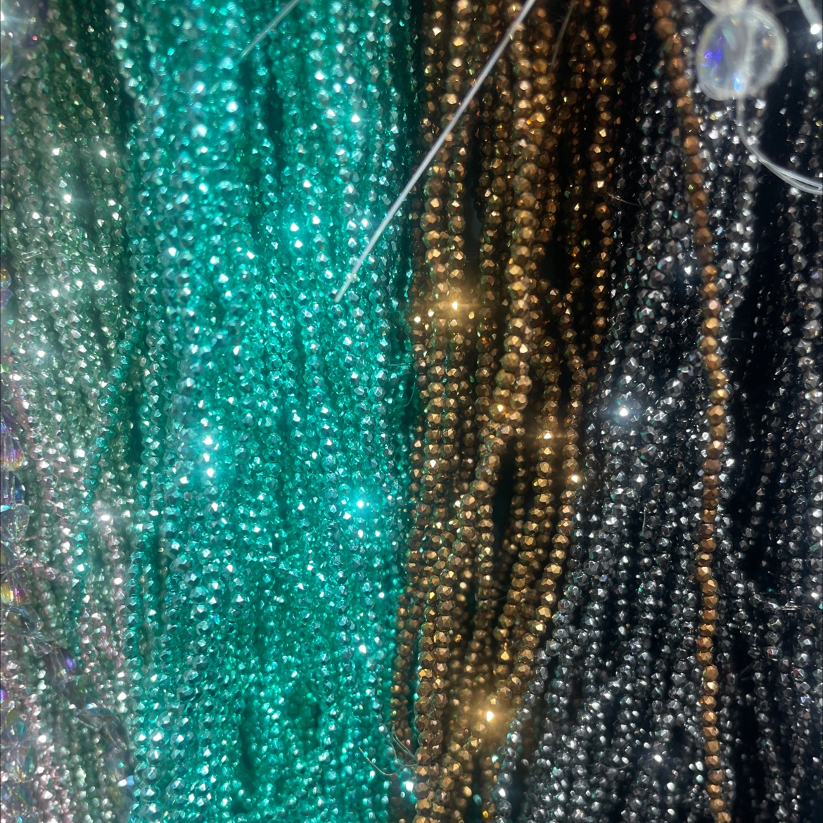 精品卡0.8琉璃珠散珠 玻璃珠水染珠子 手工DIY串珠 材料包 独特光泽 手工首饰制作必备嫂子水晶白底实物图