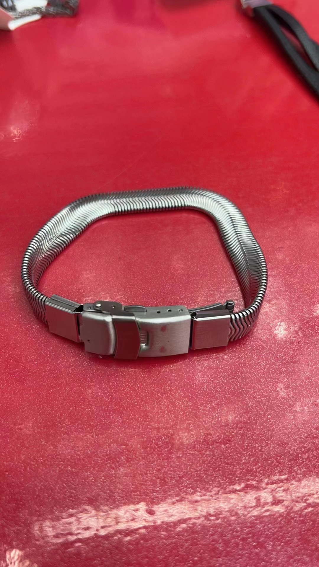 时尚休闲欧洲风简约通用不锈钢蛇链-1表带活动扣个人私人定制