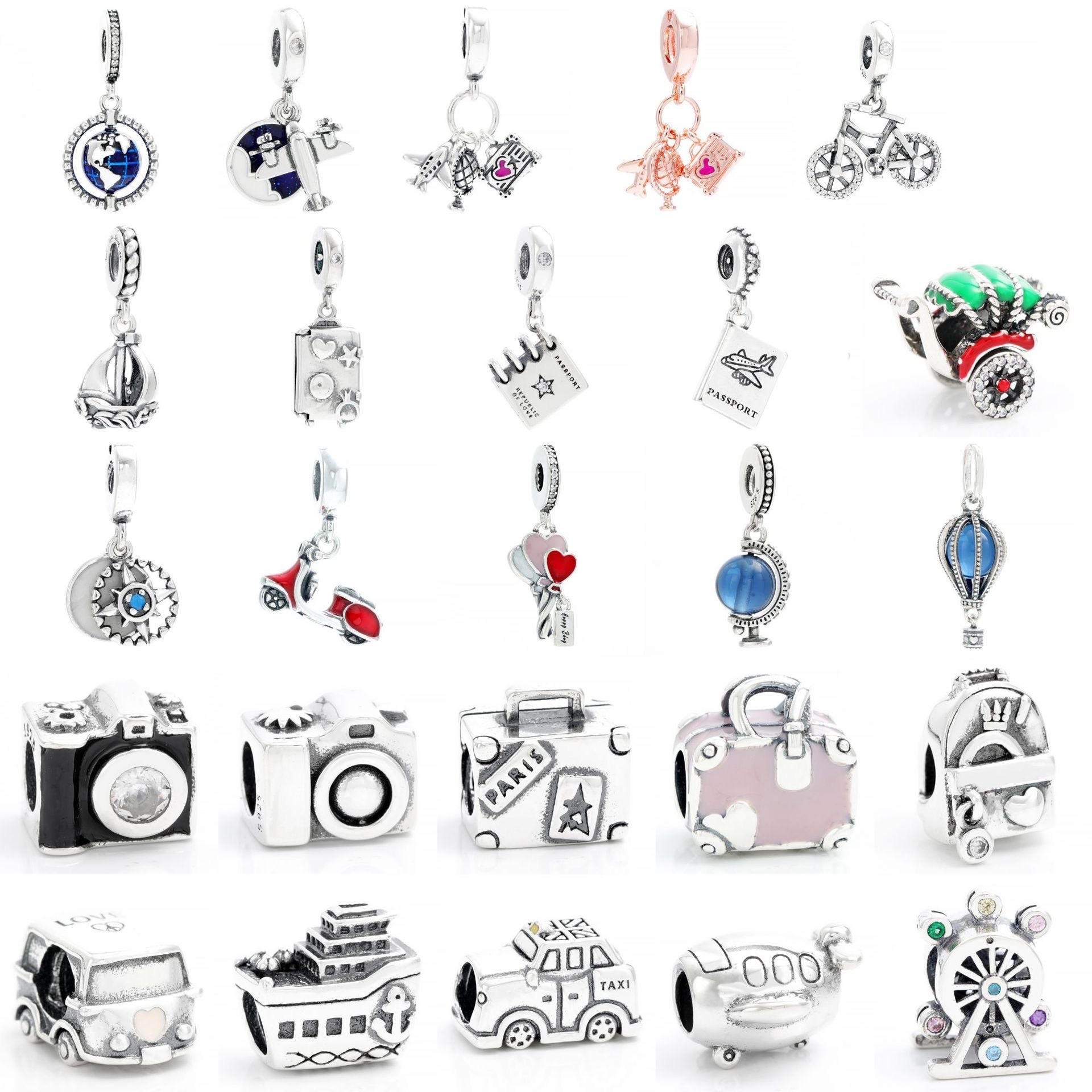 DIY手工材料树脂配件 依链新款DIY手工制作套件 2024新款潘家卡通系列神灯美人鱼宇航配件 珠子装饰创意饰品材