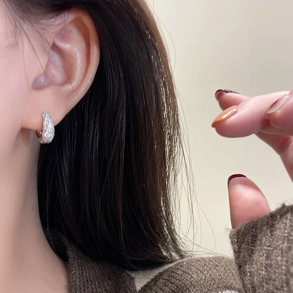 925 Silver ear rings, fashionable and elegant for women, anti-allergy ear buckles, new Korean version earrings, 444 accessories, earrings, earrings, stud accessories detail image 3