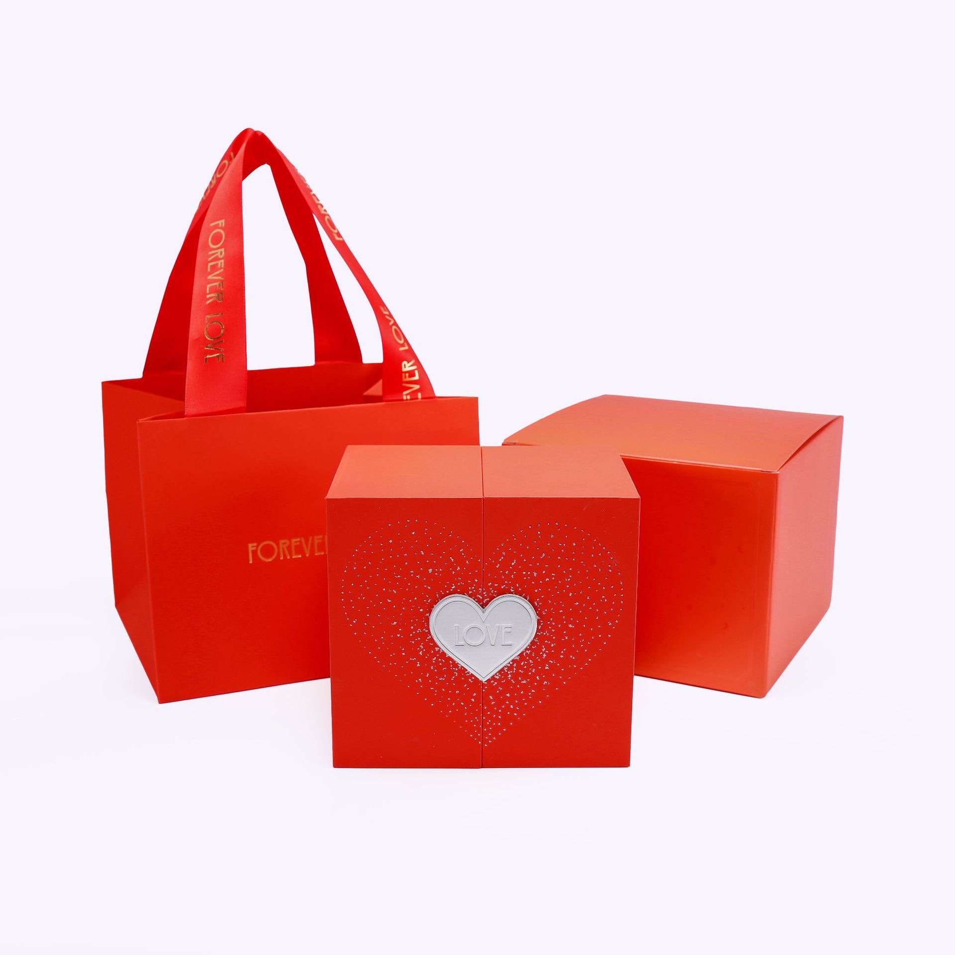 Lift-up everlasting flower jewelry box for girlfriend, mom, friends, gift box, gift box, hand-held packaging box, jewelry packaging box Specification image