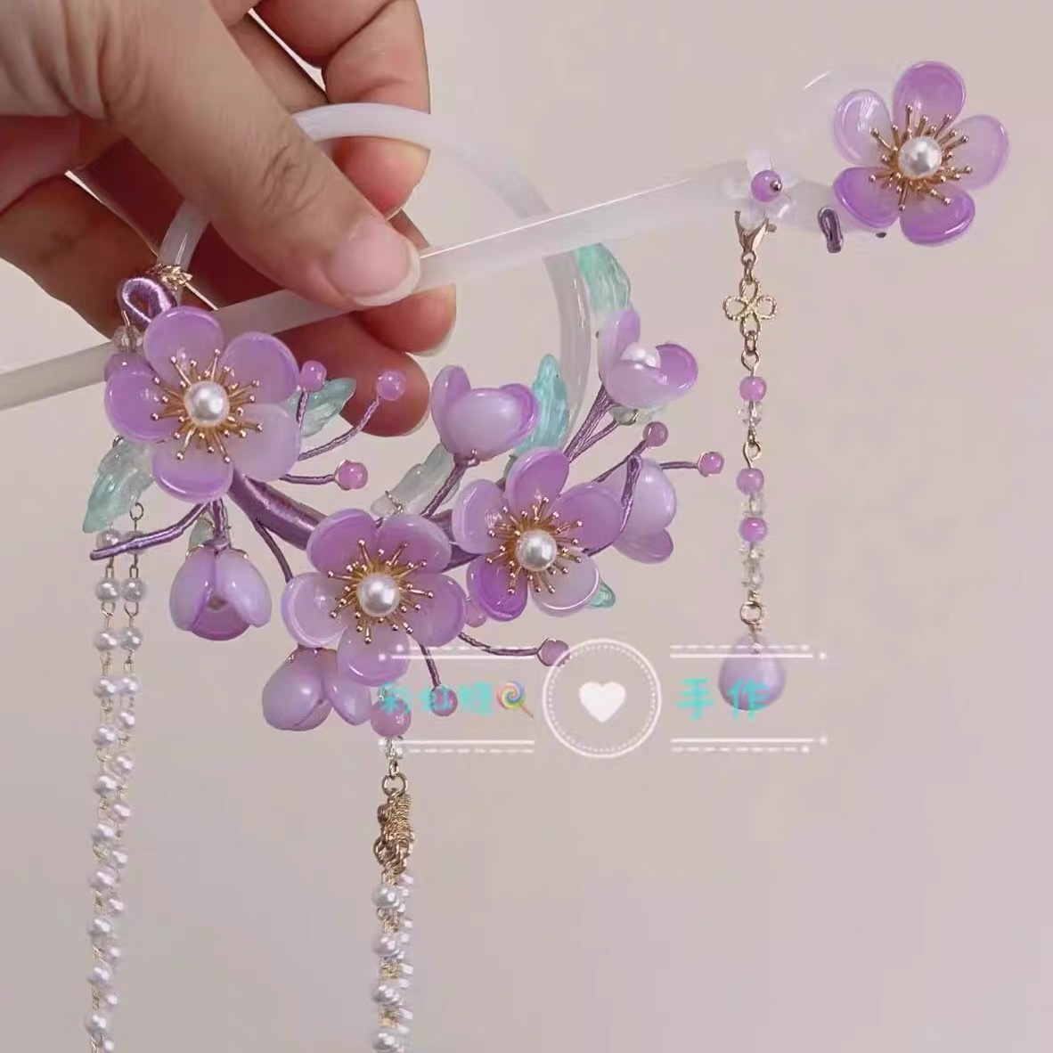 韩式兔毛头绳儿童公主发箍 创意饰品 甜美可爱头饰 不伤发质 软嫩舒适详情图1