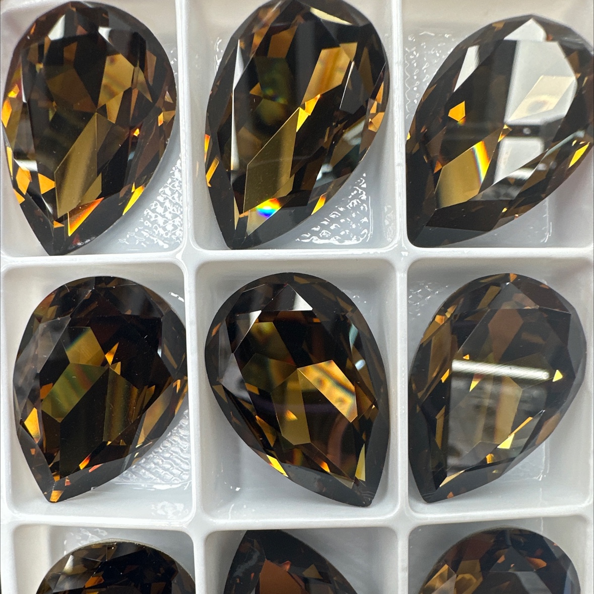 工厂直销DIY饰品美甲头饰 服装辅料 配饰 20*30 水滴K9尖底玻璃详情图9