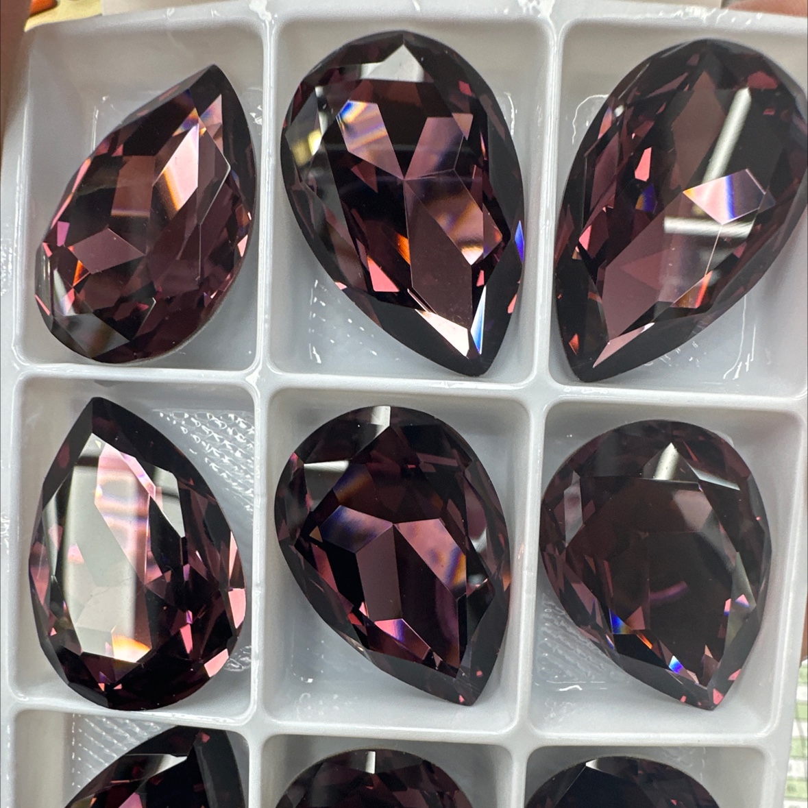 工厂直销DIY饰品美甲头饰 服装辅料 配饰 20*30 水滴K9尖底玻璃详情图10