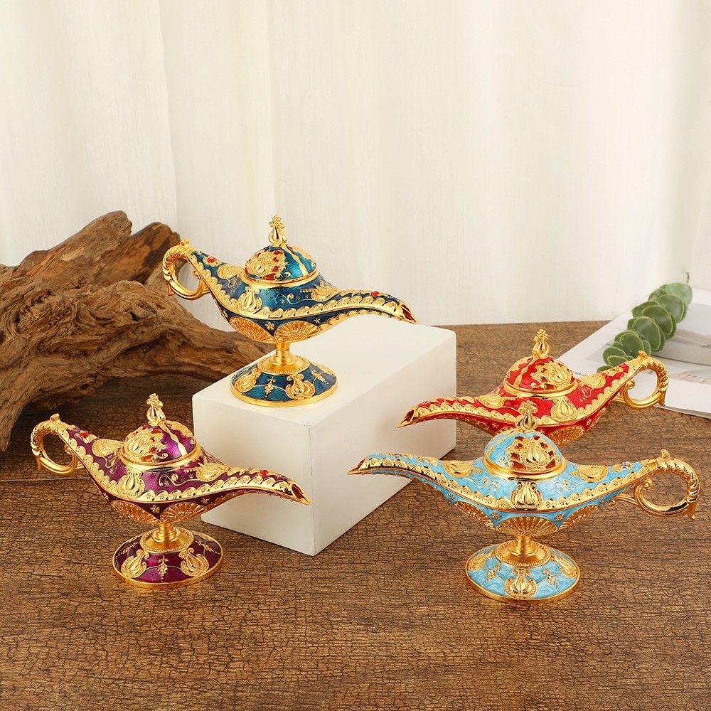珐琅彩，阿拉丁薰香炉工艺摆件，旅游景点家居摆件详情图2