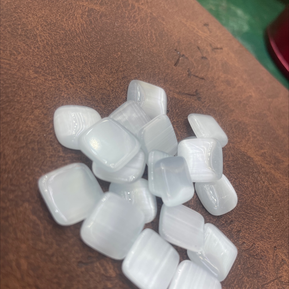 猫眼石戒面厂家直销 现货 圆正方形高颜值diy小配件搭配产品图