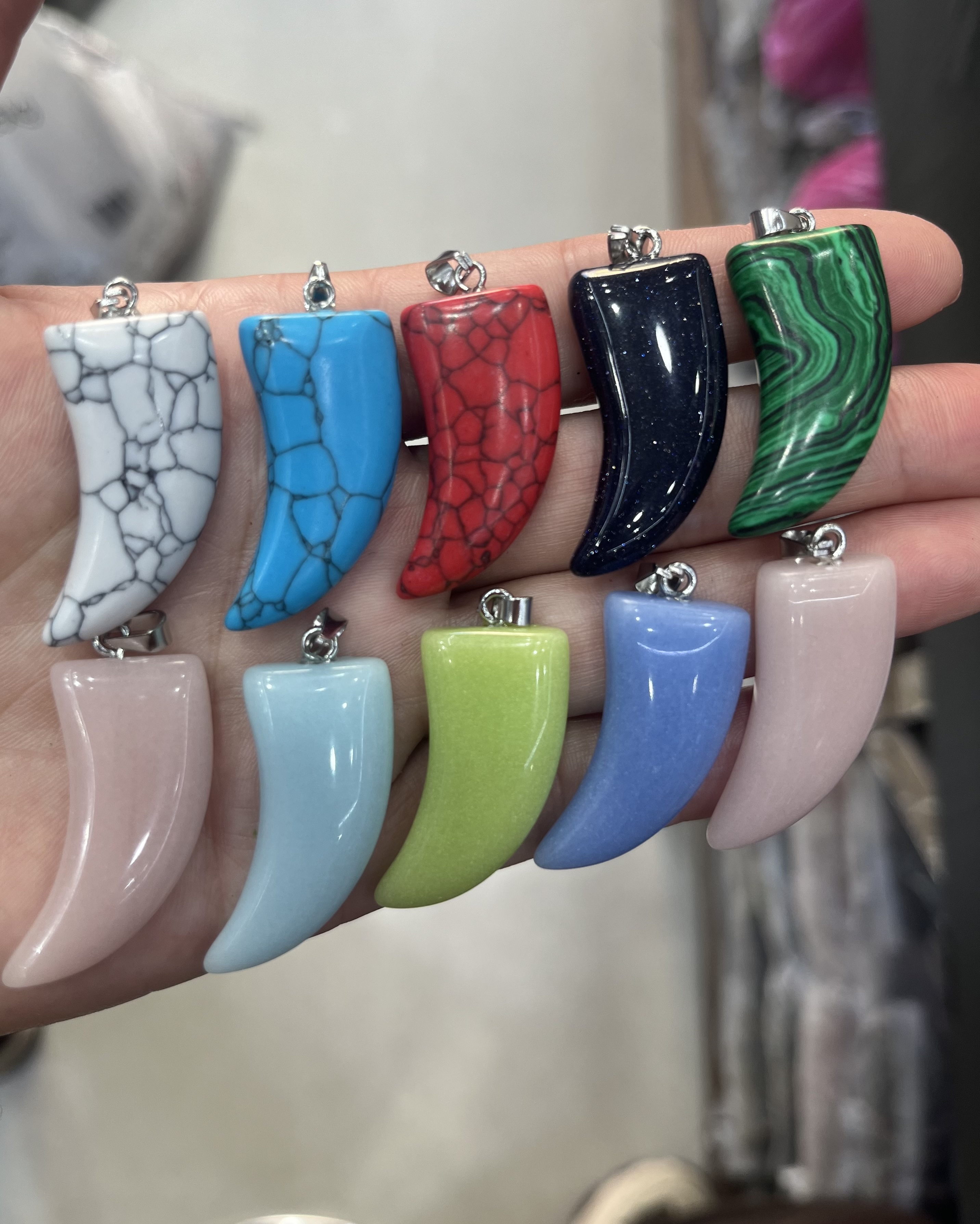 牛角吊坠饰品 高档合金吊坠配件 精致耐用 饰品配件搭配必备 时尚女士配饰