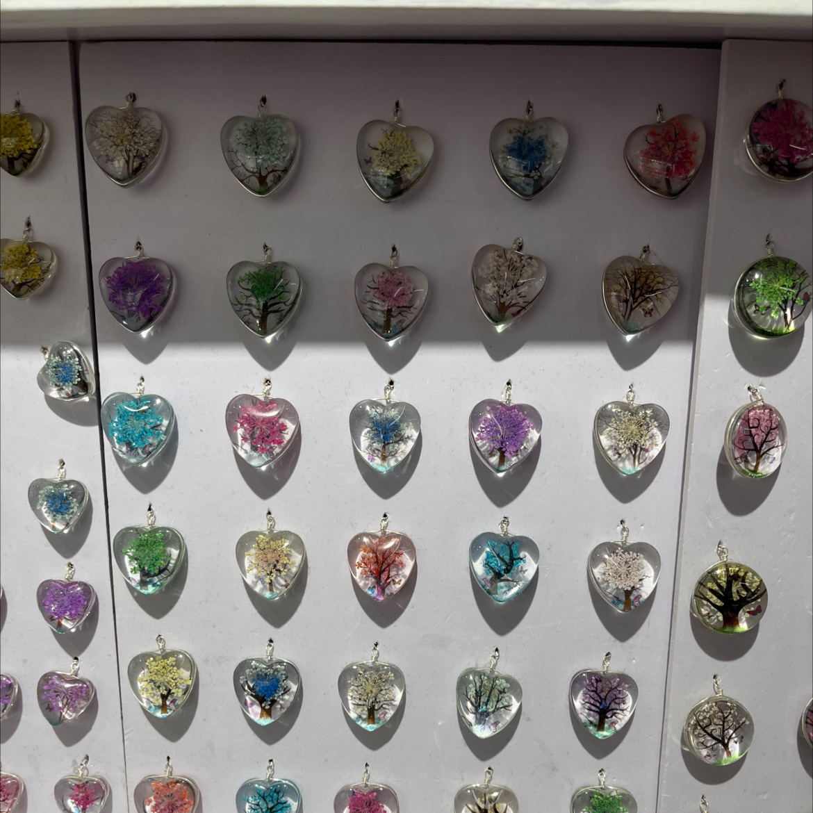 新品满天星干花生命树项链时光宝石手工玻璃真花吊坠项链地摊货源 产品图