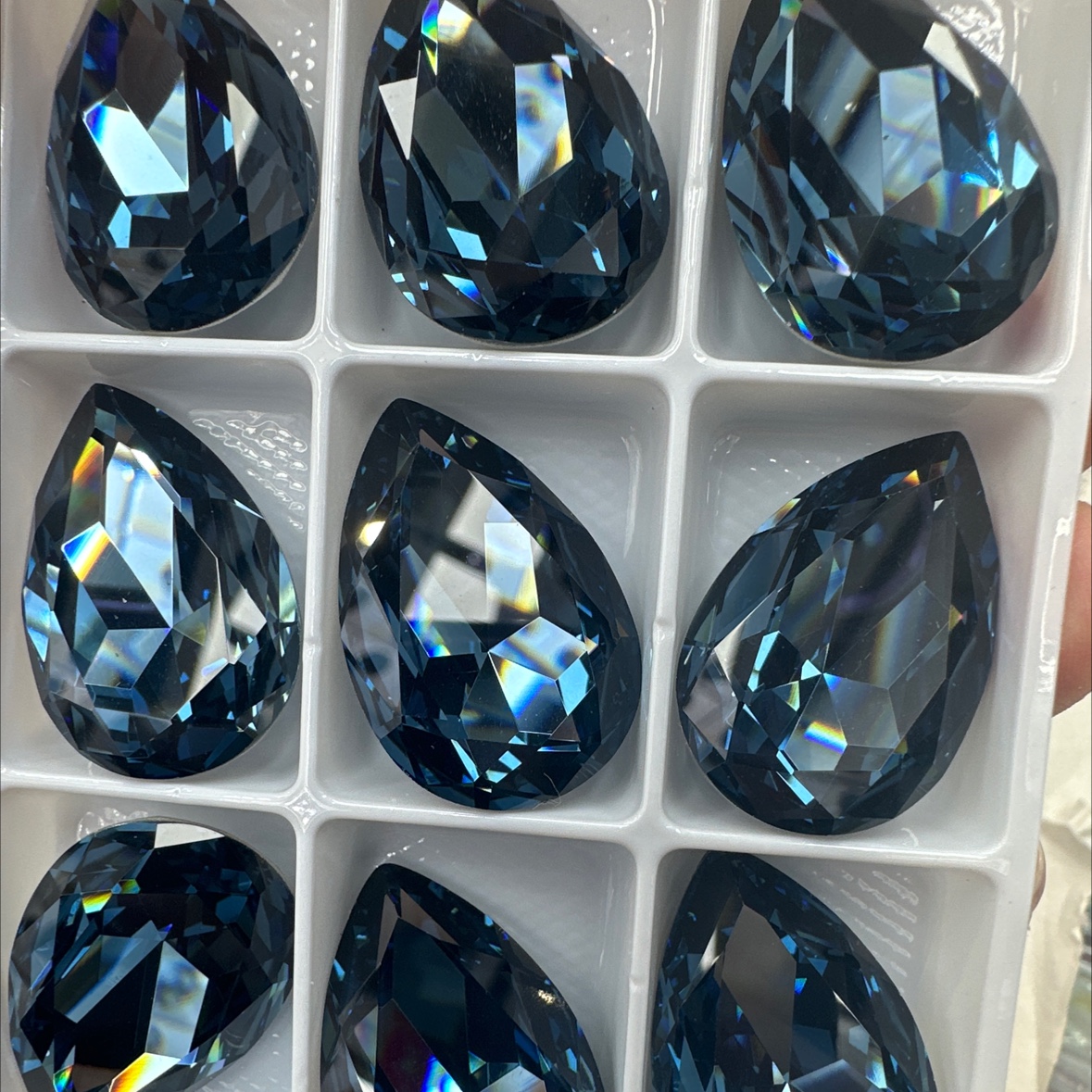 工厂直销DIY饰品美甲头饰 服装辅料 配饰 20*30 水滴K9尖底玻璃详情图5