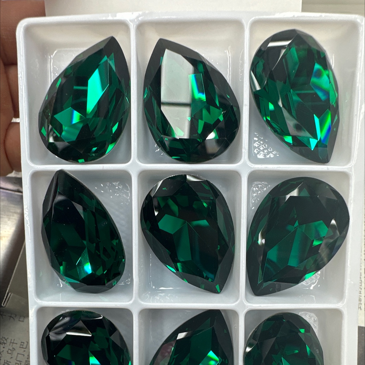 工厂直销DIY饰品美甲头饰 服装辅料 配饰 20*30 水滴K9尖底玻璃详情图2