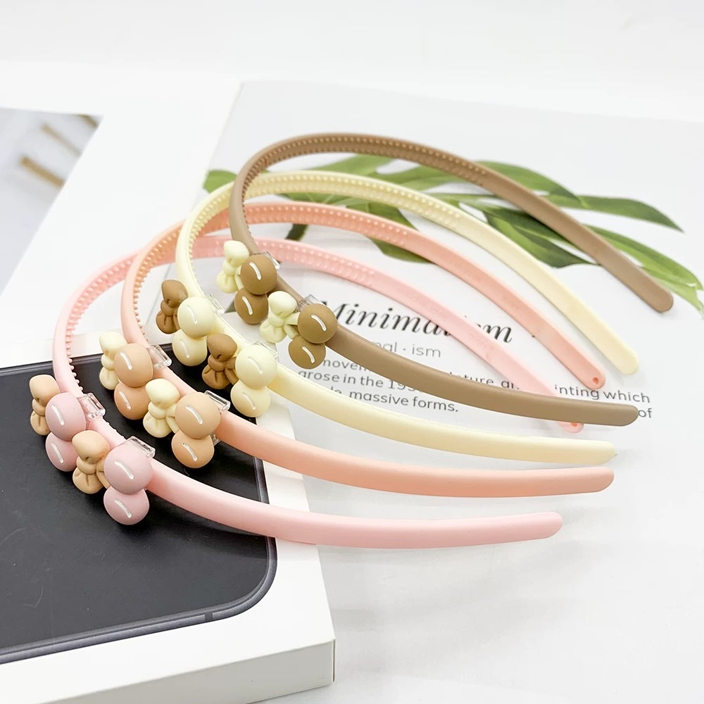 New children's macaron-colored hair band for little girls and students, anti-slip and non-damaging hair clips, cute and sweet hair tie accessory Specification image
