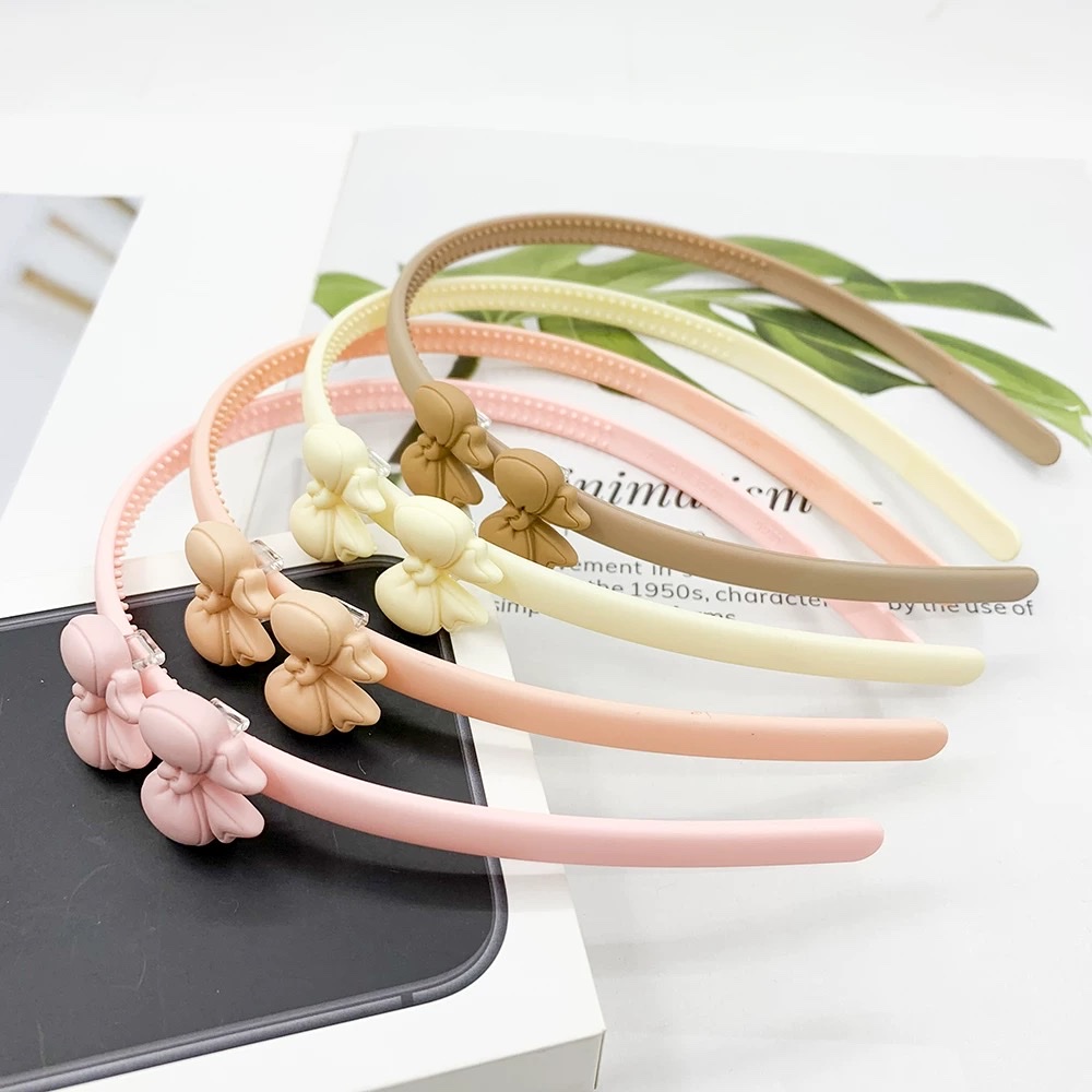 New children's macaron-colored hair band for little girls and students, anti-slip and non-damaging hair clips, cute and sweet hair tie accessory detail image 2