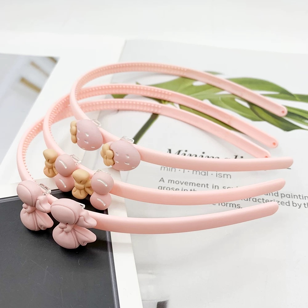 New children's macaron-colored hair band for little girls and students, anti-slip and non-damaging hair clips, cute and sweet hair tie accessory detail image 4