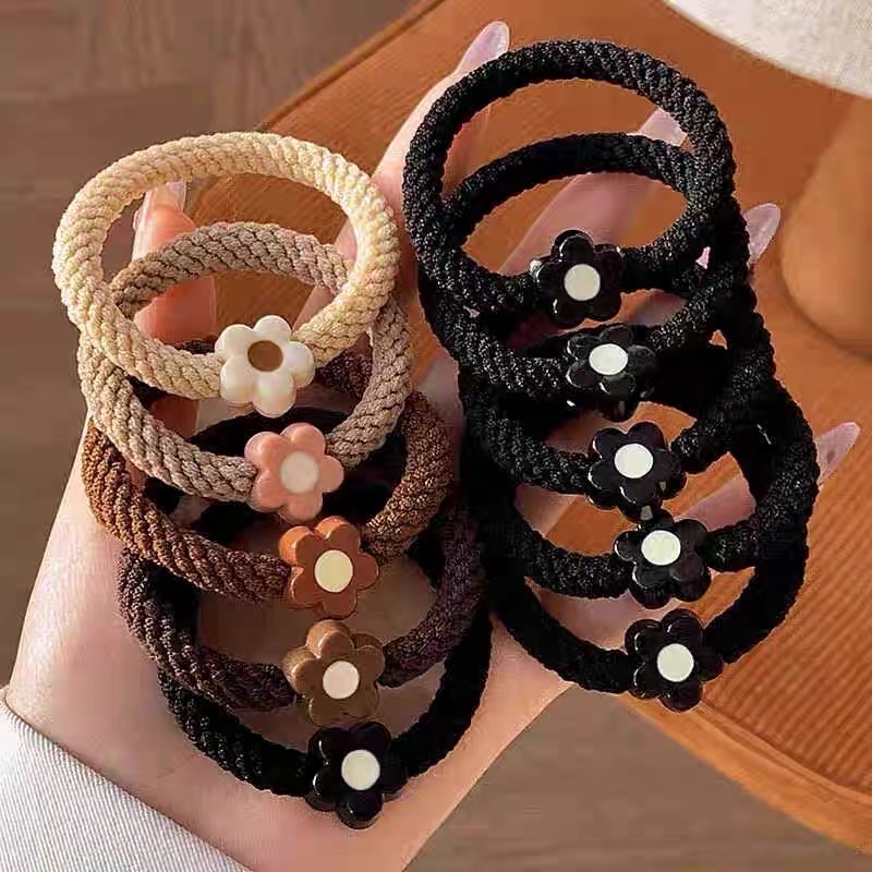 High appearance level flower hair tie, new style hair tie, high elasticity and durable rubber band, women's hair tie, high ponytail hair band, headwear accessory, hair tie, hair band Item Picture