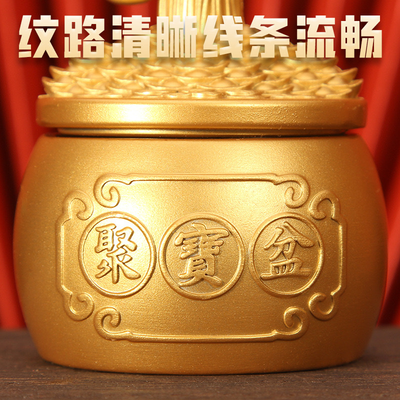 New sand-gold treasure basin, wealth-attracting ingot tree, rotating ornaments, store opening, money tree, housewarming gifts Specification image