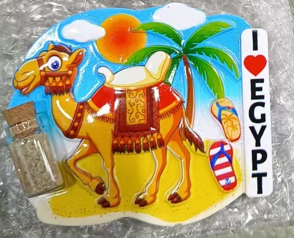 Patrón creativo vinchuang refrigerador pegatinas magnéticas decorativas pequeñas cosas íntimo vida estética pegatinas de refrigerador playa camel cartoon camel refrigerador pegatinas detail image 1