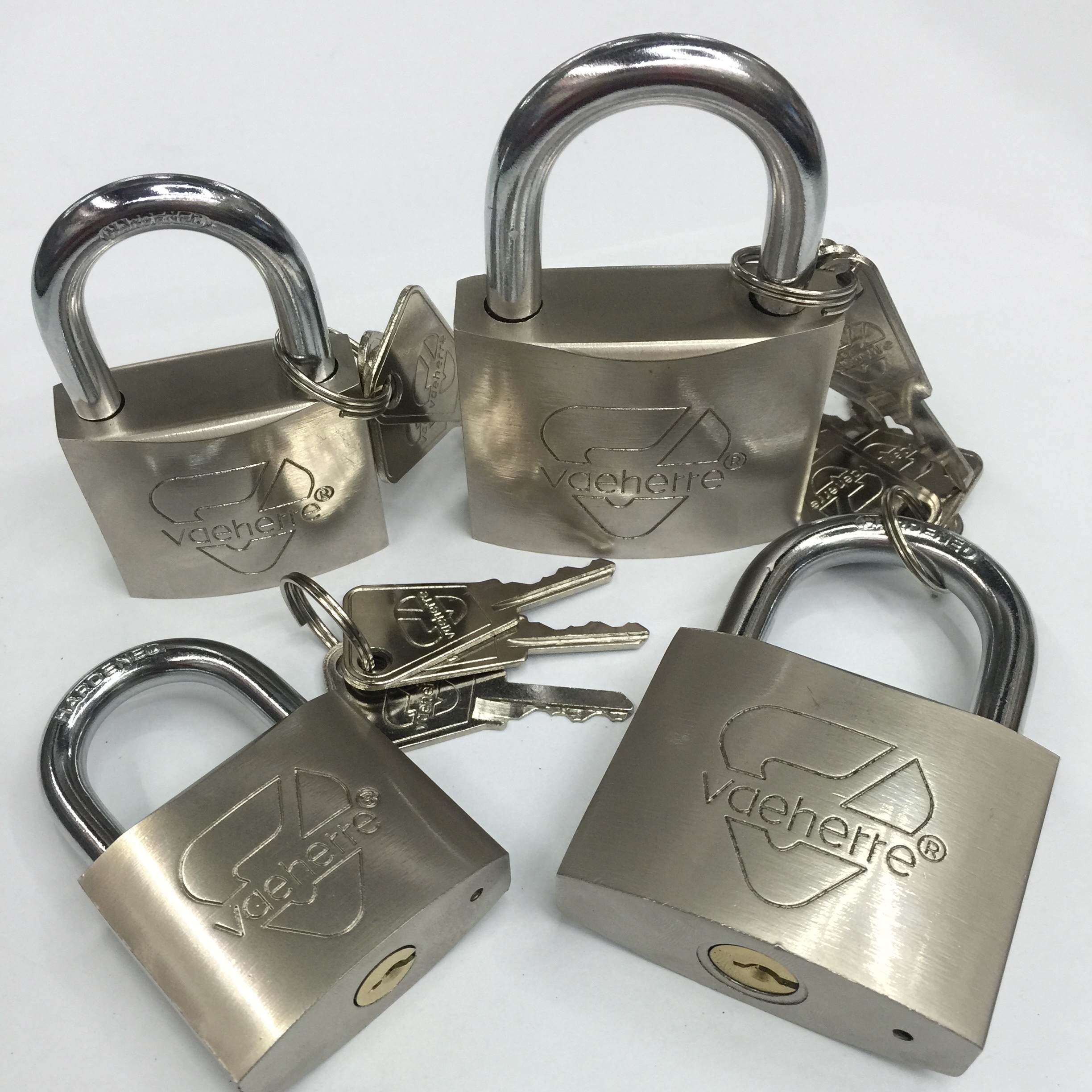 Vaeherre matte gun handle key straight opening iron padlock details Picture