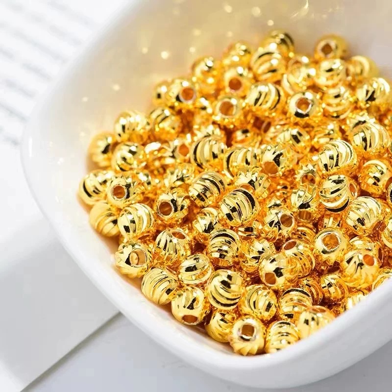 DIY jewelry accessories, handcrafted beading materials, cut flower beads, cut surface watermelon beads, spacer beads, 3-4-5-6mm Specification image