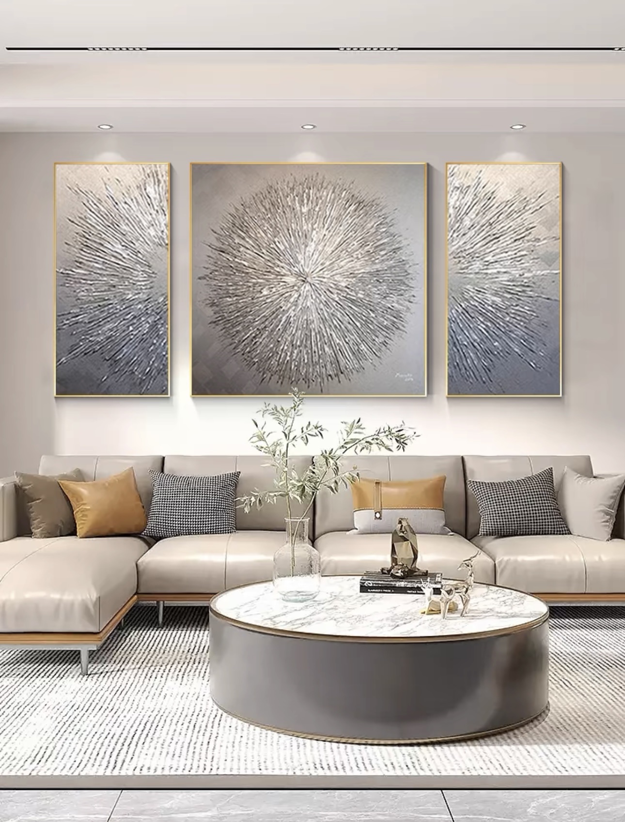 Modern and simple texture paintings, decorative oil paintings, wall hangings, and interior decorative artworks have a unique style details Picture