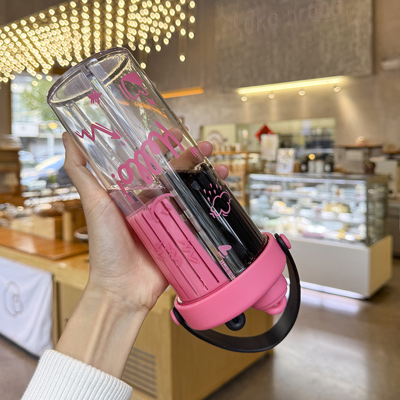 时尚夏季男女款Glassware水杯 杯子耐热 高品质透明度高 易清洗双舱双饮杯产品图