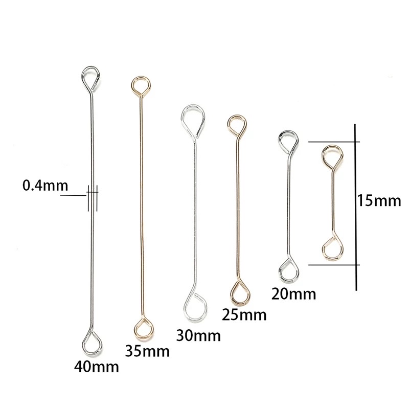 Handmade beaded material, double-ended nine-shaped needle connection, nine-pin earrings, pendants, DIY jewelry materials and accessories details Picture