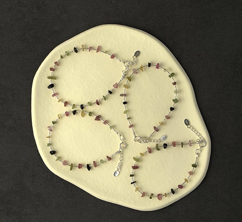 欧美风格珍珠项链 高级感银饰 高质量石头 简约大气首饰品细节图