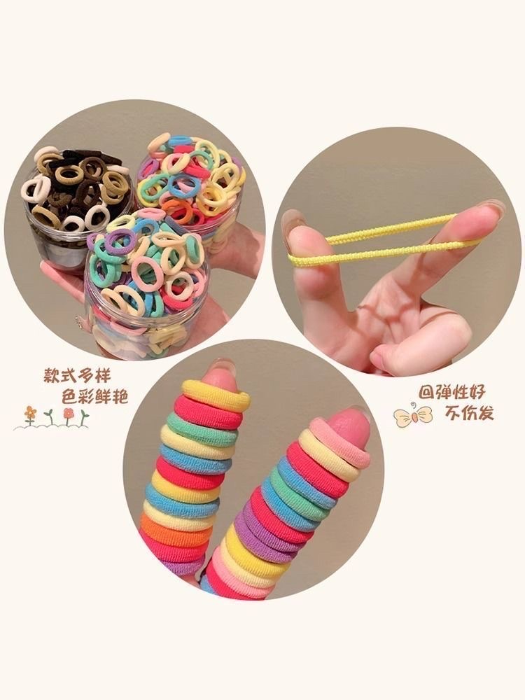 宝宝发圈高弹力儿童毛巾头绳伤发公主头发橡皮筋女童头饰2024白底实物图