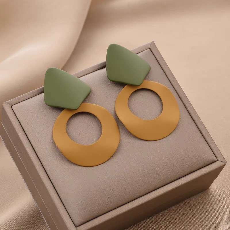 Korean style circle earrings, 2024 new trendy and bold style, exaggerated and fashionable earrings and earrings ER-2026 Specification image