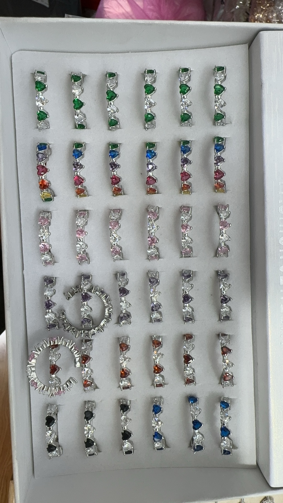 钛钢莫桑钻戒指女款 沙金色高级感饰品 简约时尚耐磨不褪色戒指戒指女产品图