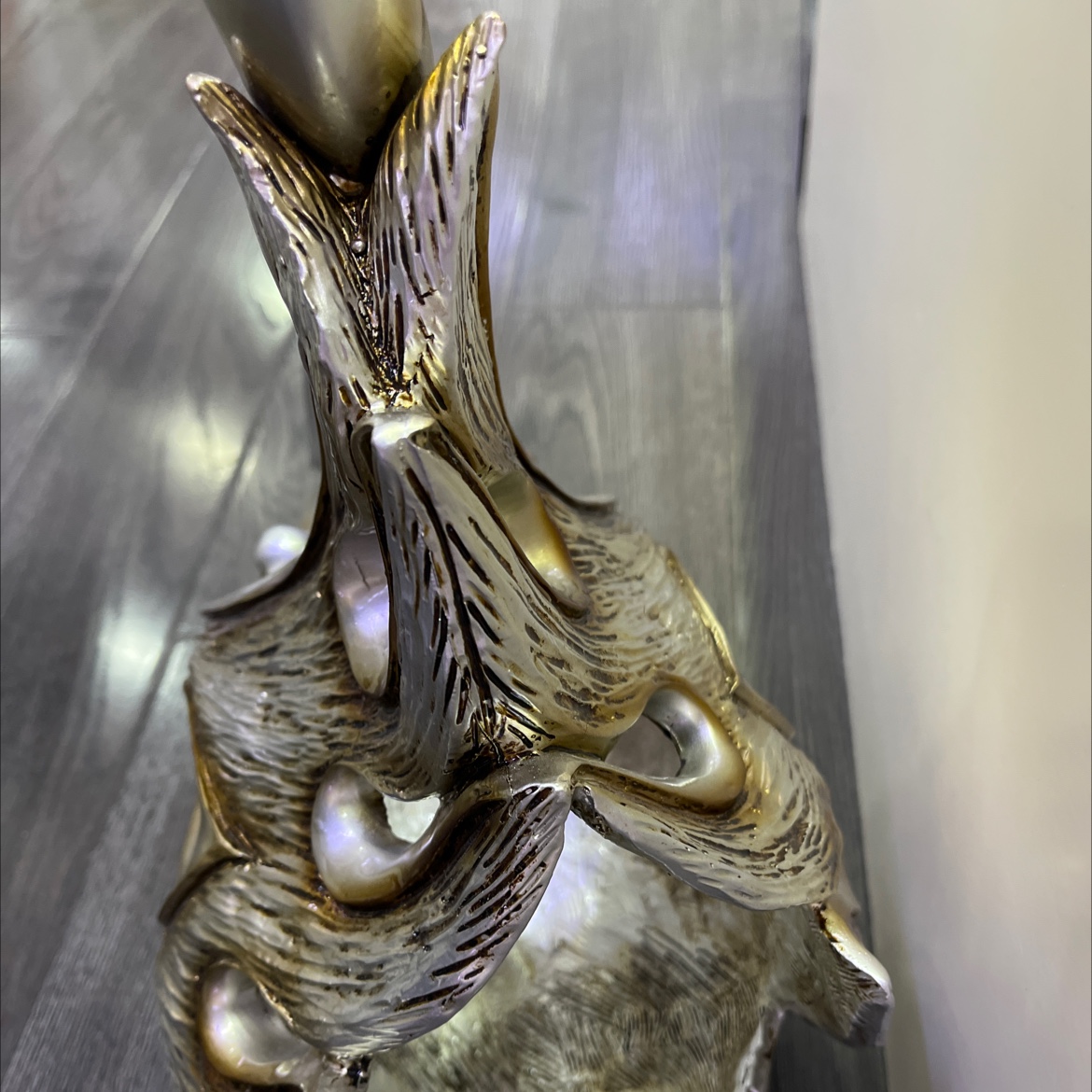 家艺潮品牌树脂工艺品古银天鹅装饰品摆件家具酒店会所装饰摆件详情图5