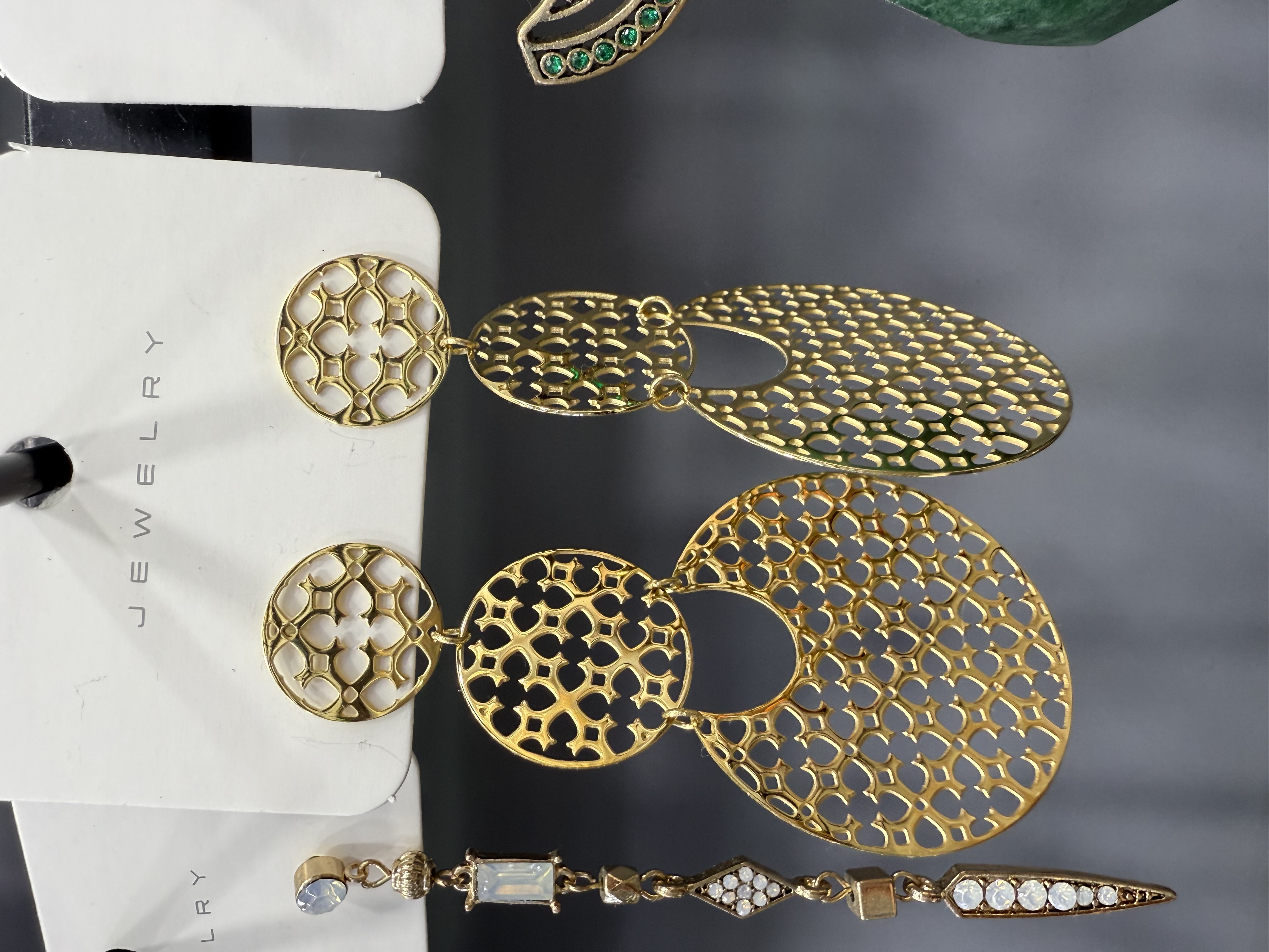 猫眼石耳环耳饰 高级感饰品 耳夹款 独特设计 