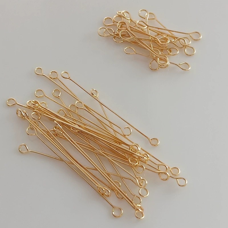 Handmade beaded material, double-ended nine-shaped needle connection, nine-pin earrings, pendants, DIY jewelry materials and accessories Specification image