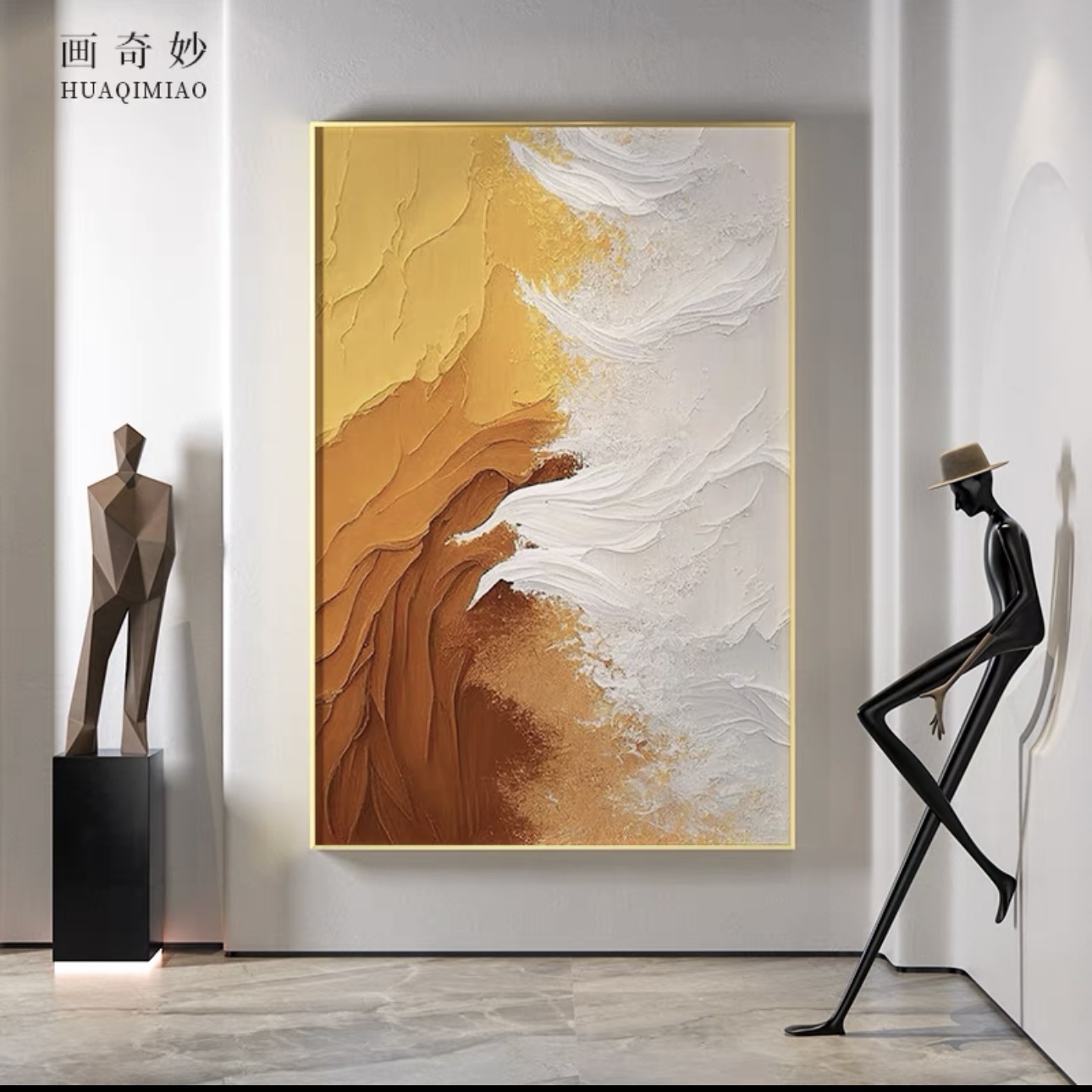 Modern and simple texture decorative oil painting hanging artworks, interior decorative paintings, oil painting decorative paintings, beautifying the home environment