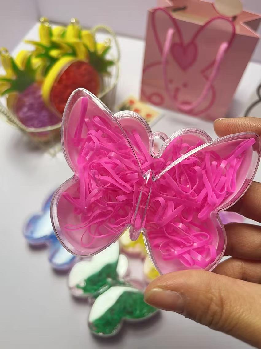 Colorful rubber children's hair binding products, rubber bands, rubber rings, headwear and hair accessories, stretchable and durable, no hair damage, rubber bands detail image 3