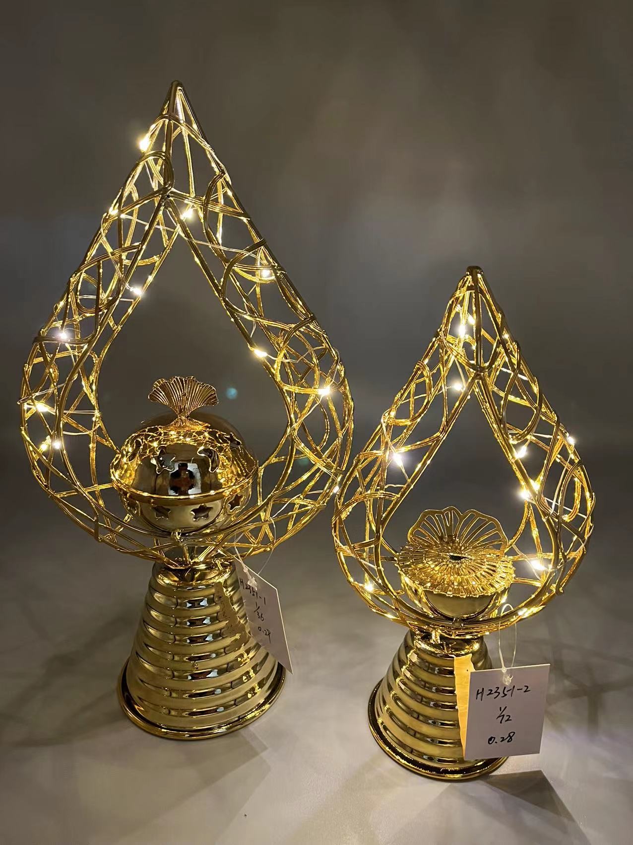 铁艺工艺品热卖中东阿拉伯国家家居摆件斋月星星月亮带灯，多种款式摆件详情图3