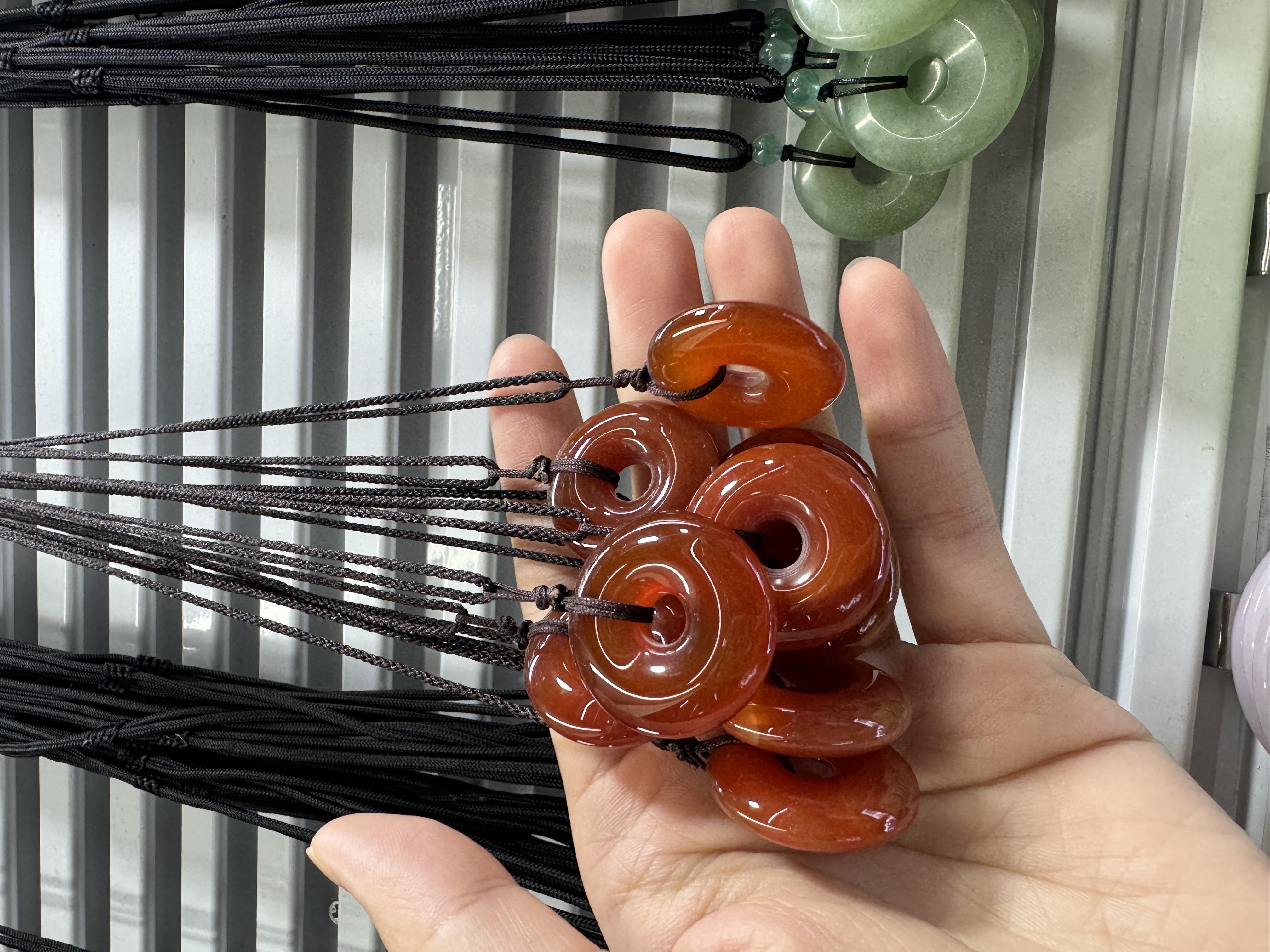 吊坠平安扣玉坠项链玉石白玉挂坠男女款节日礼物白底实物图