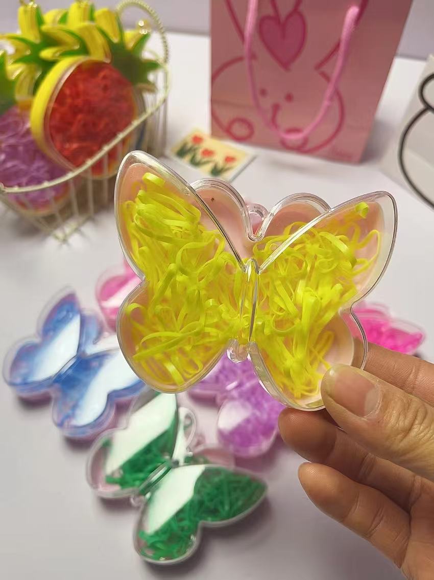 Colorful rubber children's hair binding products, rubber bands, rubber rings, headwear and hair accessories, stretchable and durable, no hair damage, rubber bands detail image 4
