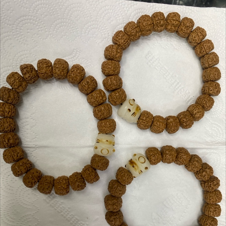 金刚菩提，炭烧招财猫手串菩提菩提佛珠手串详情图2