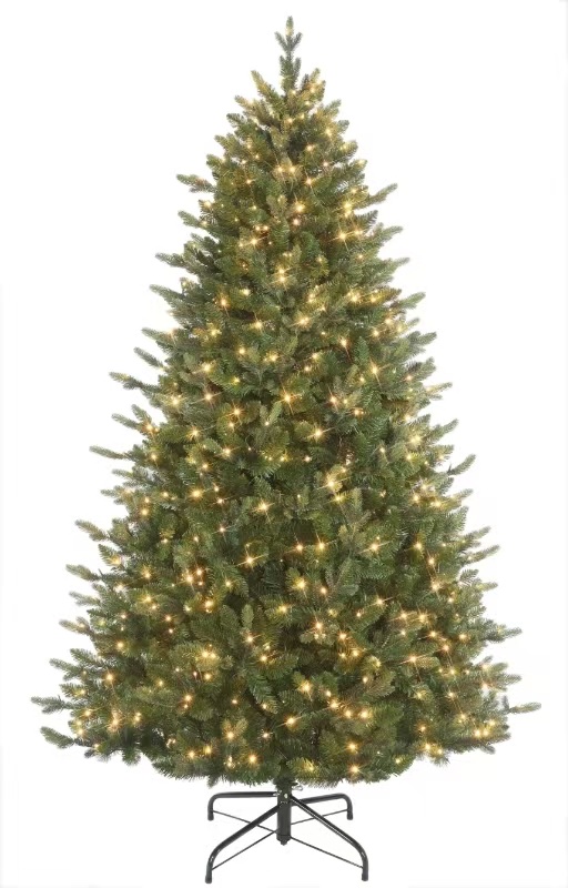 High-end PE leaves with LED Christmas trees, Christmas supplies, Christmas PE tree simulation leaves details Picture