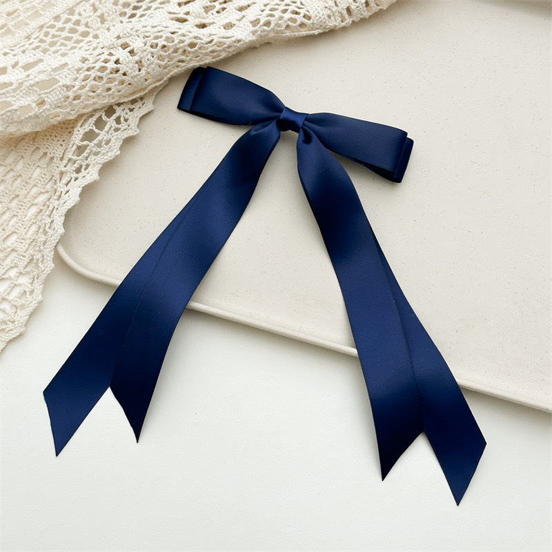 Cross-border women's double-layer bow, ribbon, tassel, ponytail hair clip, webbing, long hair tie, duckbill clip headwear Application Scenario