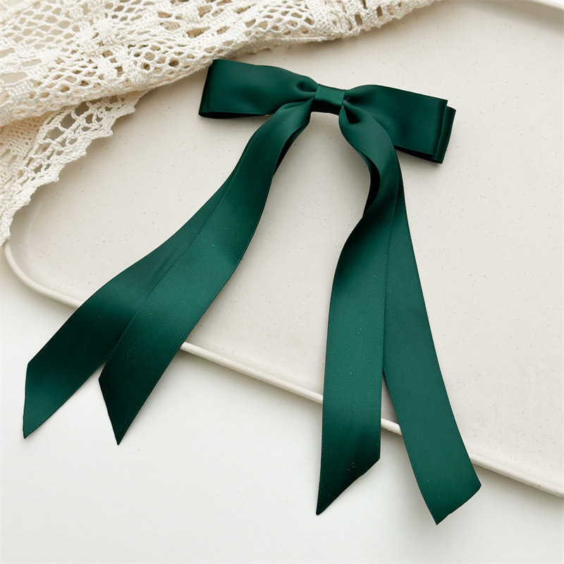 Cross-border women's double-layer bow, ribbon, tassel, ponytail hair clip, webbing, long hair tie, duckbill clip headwear detail image 7